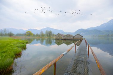 Kochelsee yakınlarındaki Sabah / Almanya