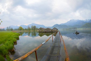 Kochelsee yakınlarındaki Sabah / Almanya