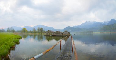 Kochelsee yakınlarındaki Sabah / Almanya