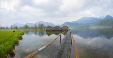 Kochelsee yakınlarındaki Sabah / Almanya