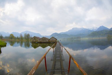 Kochelsee yakınlarındaki Sabah / Almanya