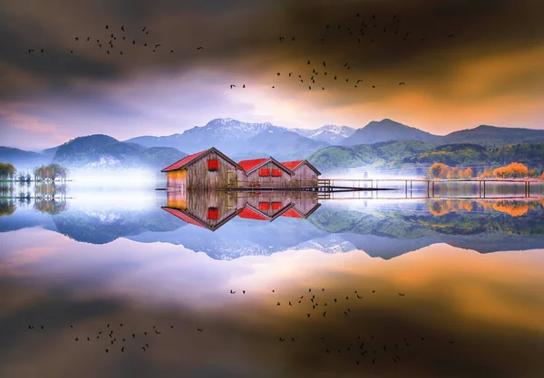 Lago Kochelsee Invierno Alemania — Foto de Stock