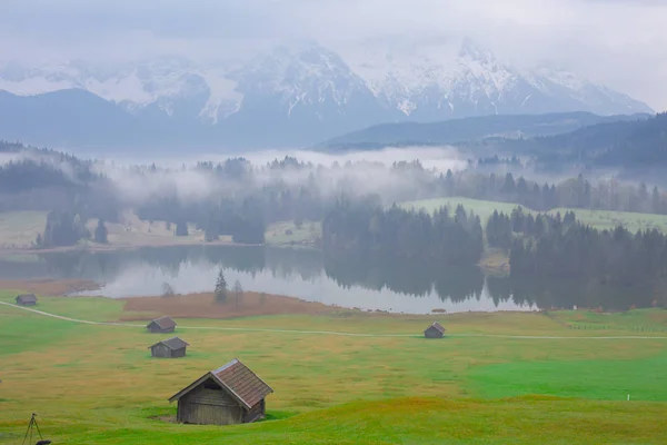 Ідилічне Озеро Ґеролдзее Горах Карвендель Баварських Альп — стокове фото