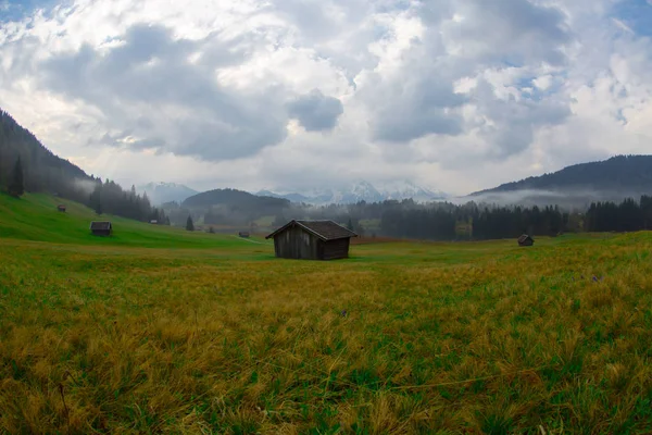 Идиллическое Озеро Герольдзе Горах Карвендель Баварских Альпах — стоковое фото