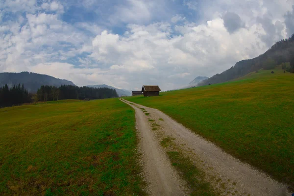 Den Idylliska Sjön Geroldsee Karwendelbergen Bayerska Alperna — Stockfoto