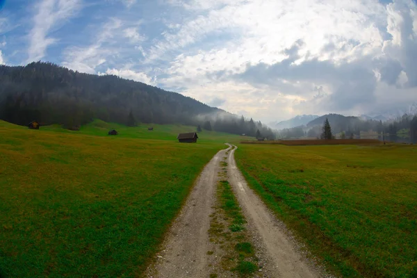 Idylické Jezero Geroldsee Karwendeských Horách Bavorských Alpách — Stock fotografie