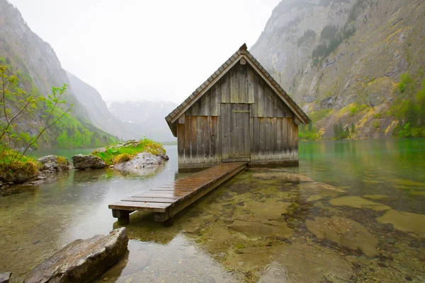 Belle Vue Sur Maison Bateau Traditionnelle Bois Sur Les Rives — Photo