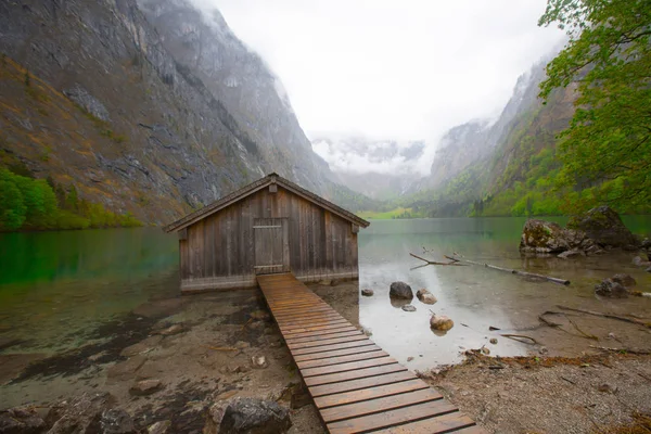 Belle Vue Sur Maison Bateau Traditionnelle Bois Sur Les Rives — Photo