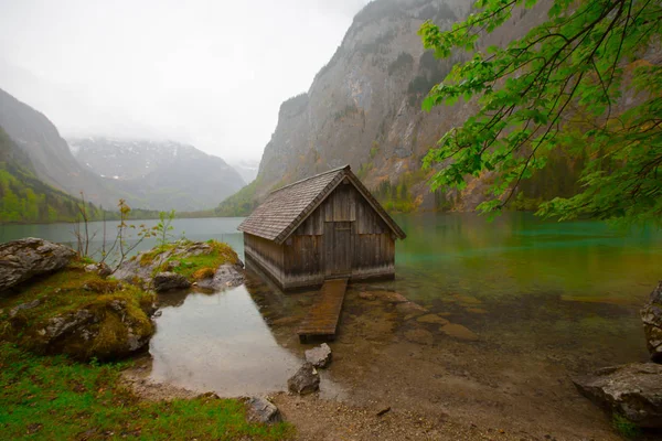 Belle Vue Sur Maison Bateau Traditionnelle Bois Sur Les Rives — Photo