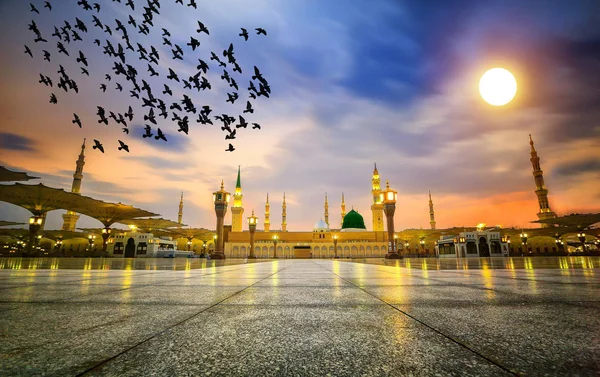 Masjid Nabawi Mesquita Nabawi Mesquita Profeta Medina Cidade Das Luzes — Fotografia de Stock