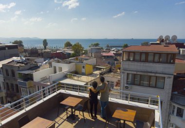 İstanbul/Türkiye'nin havadan görünümü.