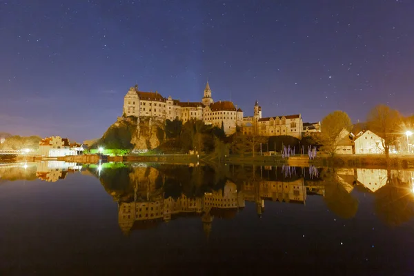 Sigmaringens Slott Ovanför Floden Donau Baden Württemberg Tyskland — Stockfoto