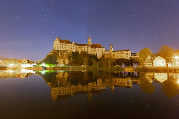 Sigmaringens Slott Ovanför Floden Donau Baden Württemberg Tyskland — Stockfoto