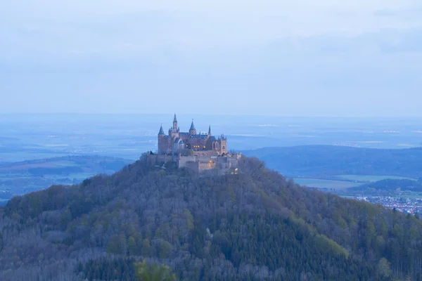 Vista Del Castillo Hohenzollern Los Alpes Suabos Baden Wurttemberg Alemania — Foto de Stock