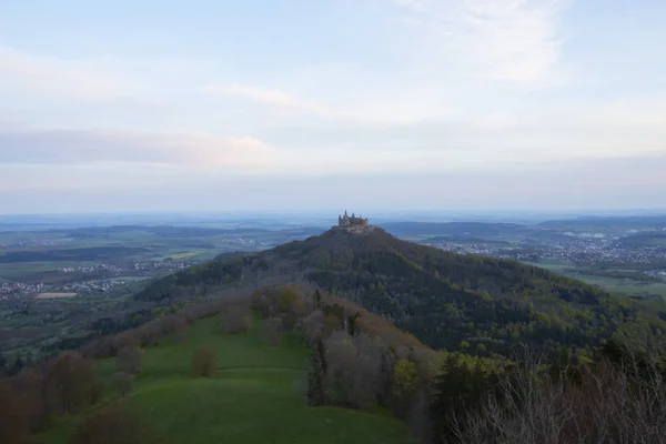 Vista Del Castillo Hohenzollern Los Alpes Suabos Baden Wurttemberg Alemania — Foto de Stock