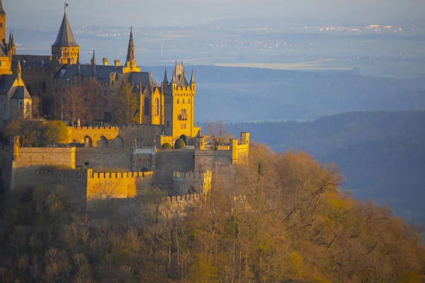 Hohenzollern Slott Schwabiska Alperna Baden Wurttemberg Tyskland — Stockfoto