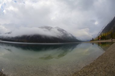 Avusturya Alpleri'ndeki Plansee Gölü'nün panoramik manzarası