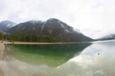 Avusturya Alpleri'ndeki Plansee Gölü'nün panoramik manzarası