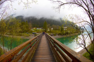 Avusturya Alpleri'ndeki Plansee Gölü'nün panoramik manzarası