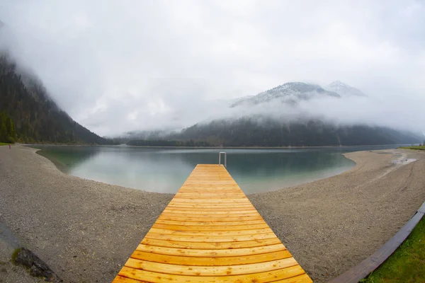 Vista Panorámica Del Lago Plansee Los Alpes Austria — Foto de Stock