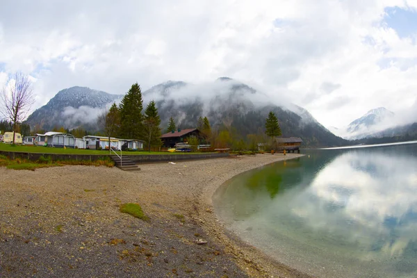 Vista Panorámica Del Lago Plansee Los Alpes Austria —  Fotos de Stock