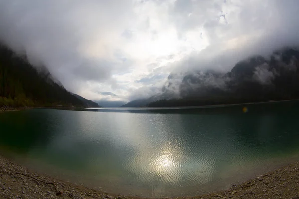 Vista Panorâmica Lago Plansee Nos Alpes Áustria — Fotografia de Stock