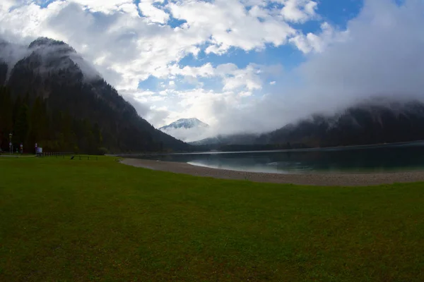 Vista Panorámica Del Lago Plansee Los Alpes Austria — Foto de Stock