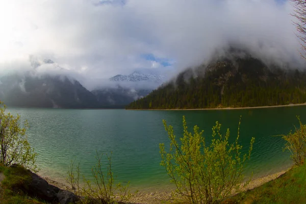 Vista Panorámica Del Lago Plansee Los Alpes Austria — Foto de Stock