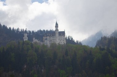 Neuschwanstein Kalesi ve Manzara / Almanya..