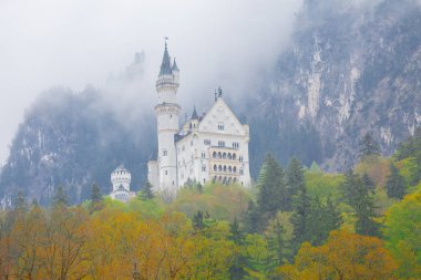 Neuschwanstein Kalesi ve Manzara / Almanya..