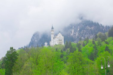 Neuschwanstein Kalesi ve Manzara / Almanya..