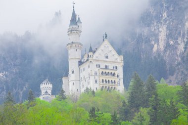 Neuschwanstein Kalesi ve Manzara / Almanya..