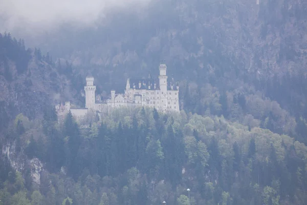 Kasteel Neuschwanstein Landschap Duitsland — Stockfoto