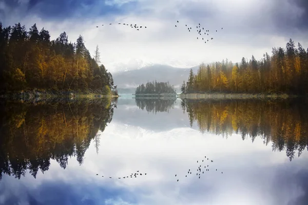 Eibsee Gölü Peyzajı Almanya — Stok fotoğraf