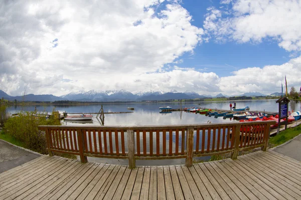 Blick Auf Den Hopfensee Bayern Deutschland — Stockfoto