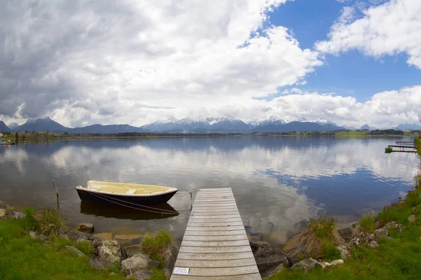 Blick Auf Den Hopfensee Bayern Deutschland — Stockfoto