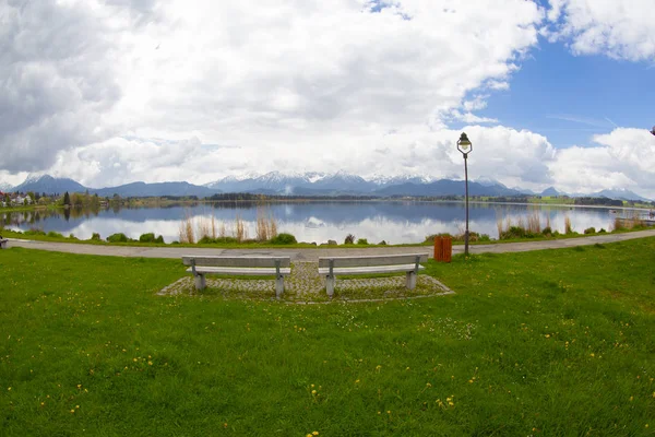 Blick Auf Den Hopfensee Bayern Deutschland — Stockfoto