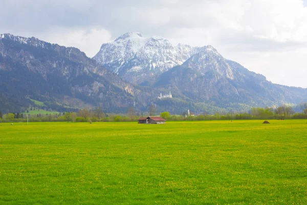 Γραφικό Τοπίο Κάστρο Neuschwanstein Γερμανία — Φωτογραφία Αρχείου