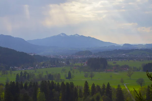 Pittoreska Landskap Med Neuschwanstein Slottet Tyskland — Stockfoto