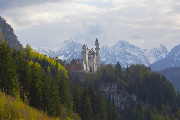 Pittoreska Landskap Med Neuschwanstein Slottet Tyskland — Stockfoto