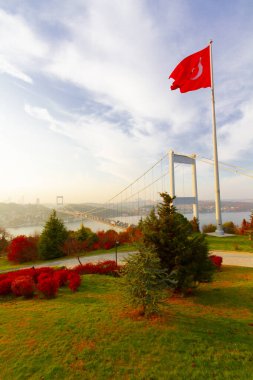 İstanbul Boğaziçi Köprüsü. 15 Temmuz Şehitler Köprüsü. İstanbul / Türkiye.