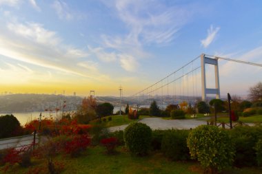 İstanbul Boğaziçi Köprüsü. 15 Temmuz Şehitler Köprüsü. İstanbul / Türkiye.