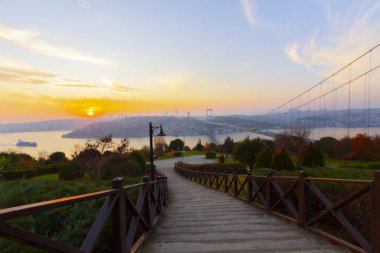 İstanbul Boğaziçi Köprüsü. 15 Temmuz Şehitler Köprüsü. İstanbul / Türkiye.