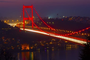 İstanbul Boğaziçi Köprüsü. 15 Temmuz Şehitler Köprüsü. İstanbul / Türkiye.