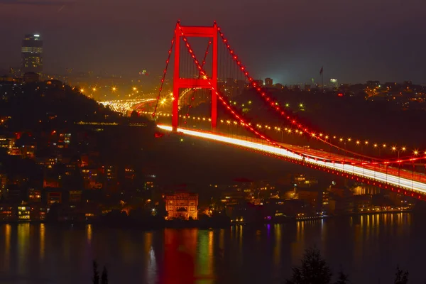 Мост Стамбул Босфор Июля Мост Мучеников Стамбул Турция — стоковое фото