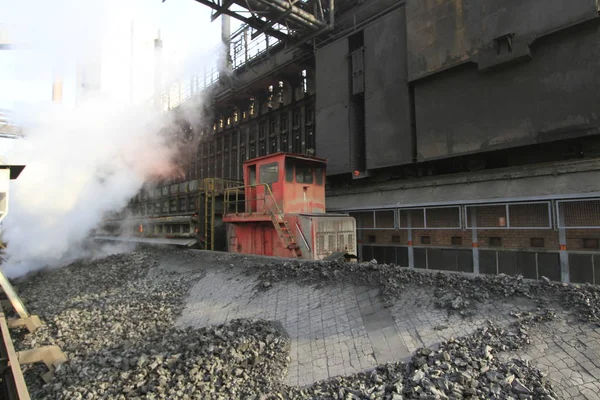 Fábrica Ferro Aço Local Produção Uma Grande Fábrica Trabalhadores Pessoas — Fotografia de Stock