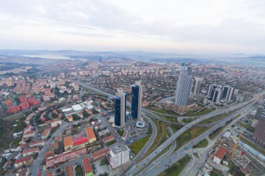 İstanbul hava görüntüsü ve taksim.