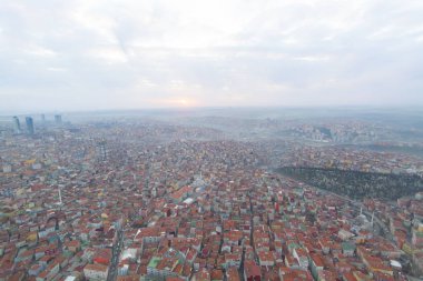 İstanbul hava görüntüsü ve taksim.