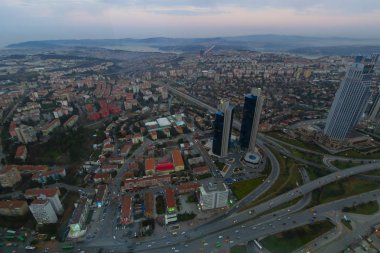 İstanbul hava görüntüsü ve taksim.