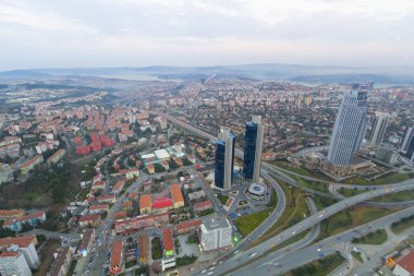 İstanbul hava görüntüsü ve taksim.